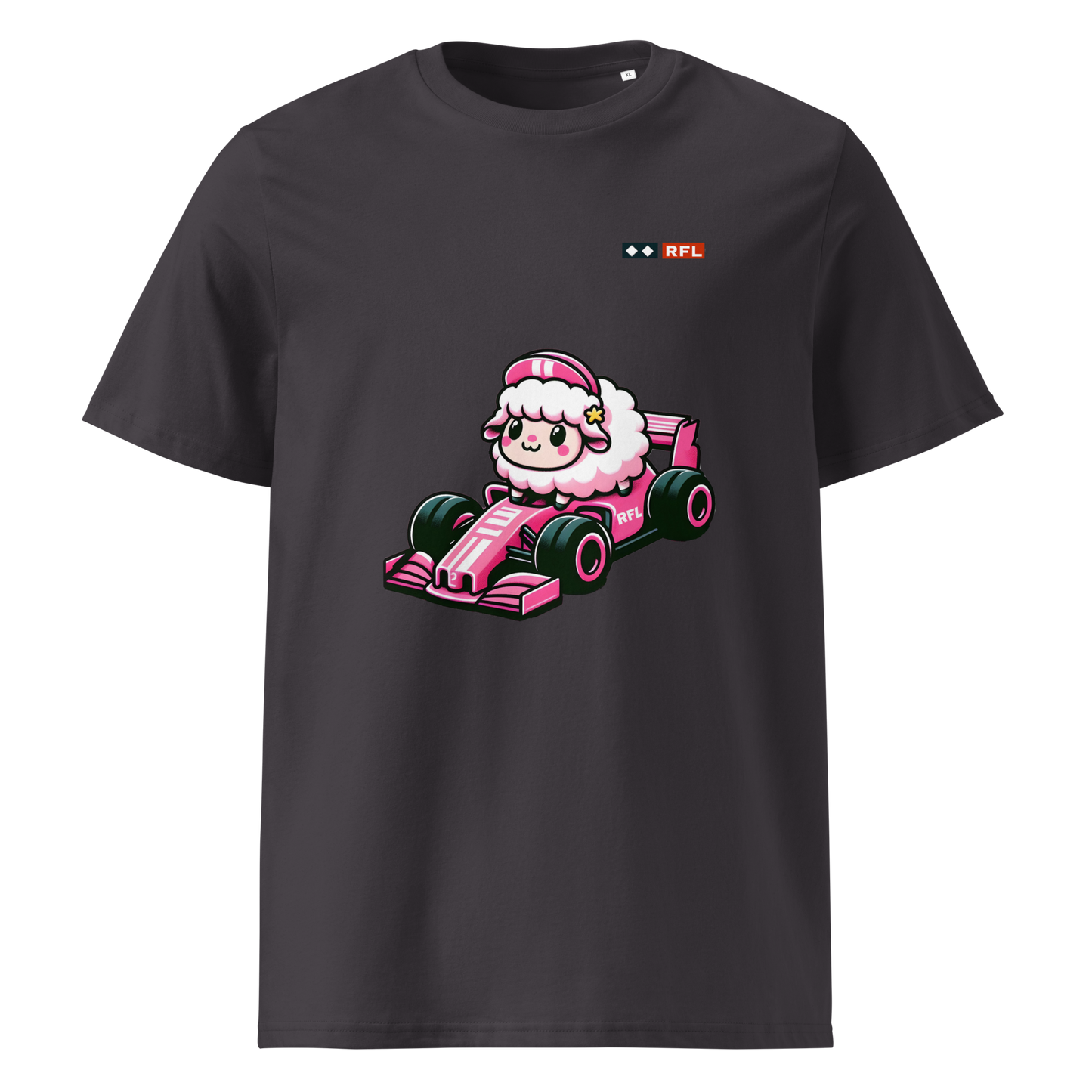 RFL Pink Racer Sheep Tee 100% Organic Cotton