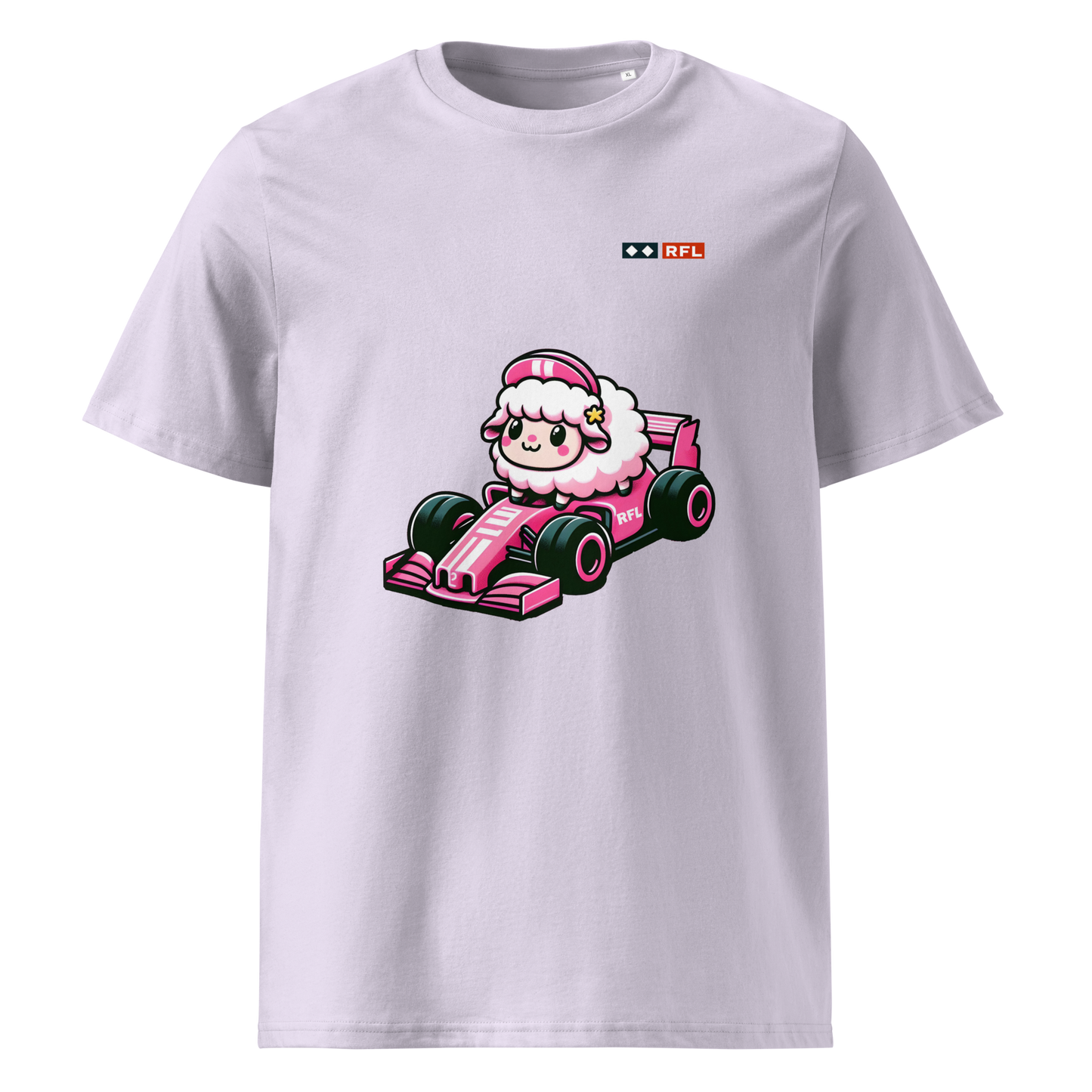 RFL Pink Racer Sheep Tee 100% Organic Cotton