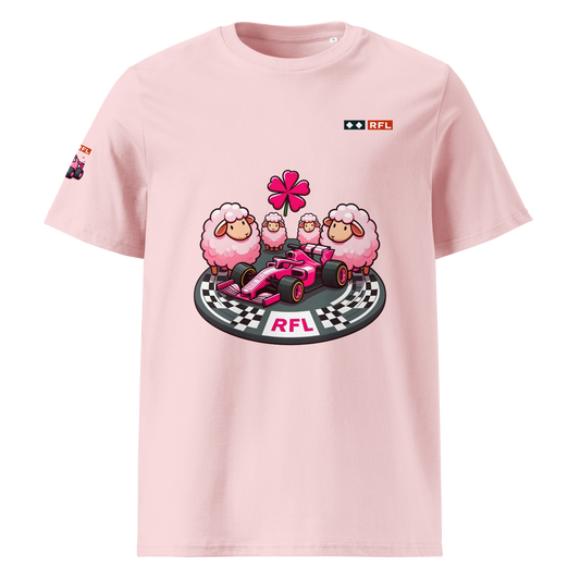 Race For Luck Pink: Five-Leaf Clover Tee 100% Organic Cotton
