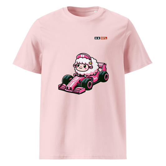 RFL Pink Racer Sheep Tee  100% Organic Cotton