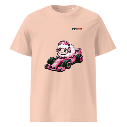 RFL Pink Racer Sheep Tee  100% Organic Cotton