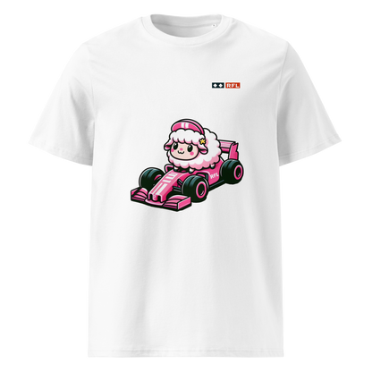 RFL Pink Racer Sheep Tee  100% Organic Cotton
